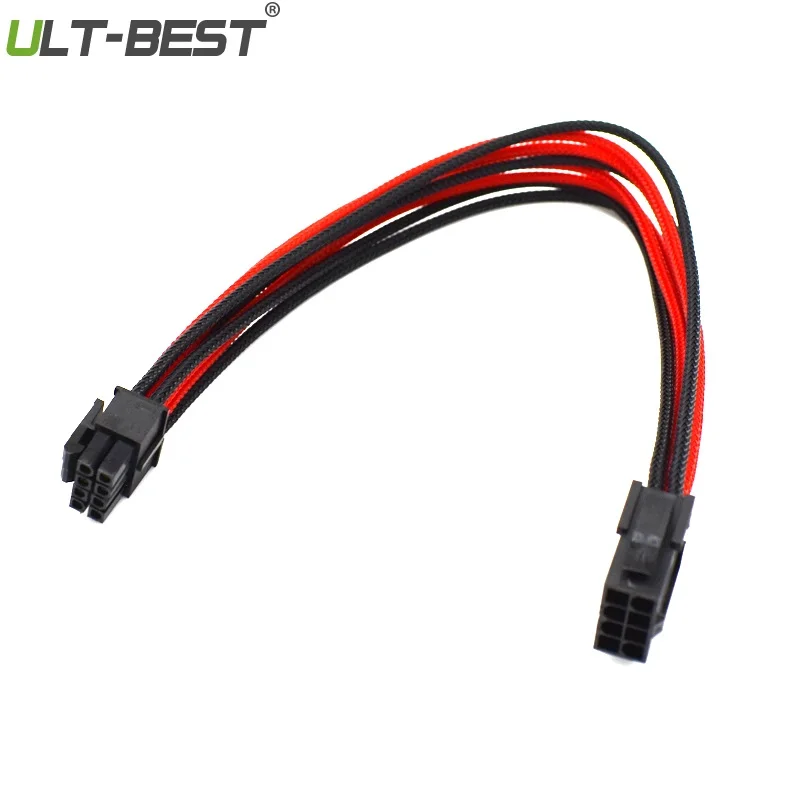 Ult лучший Удлинительный кабель EPS cpu 8Pin Male to 8pin Female Nylon Sleeved power supply Cables PC PSU TW Lead Wire 30