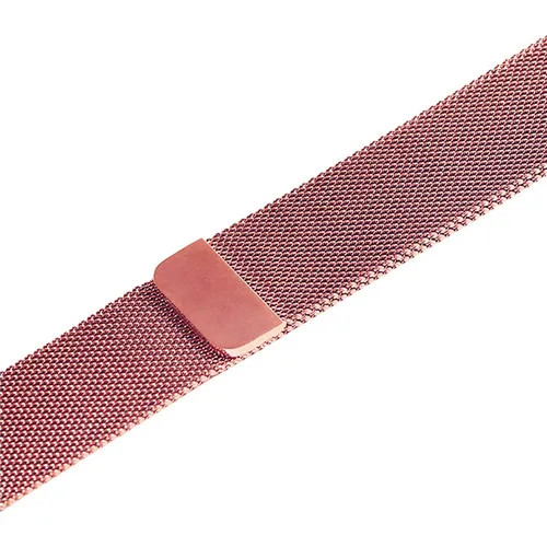 only strap-pink Milanese Loop замена группы металлический защитный чехол для Apple Watch серии группа 4 40 мм 44 мм iWatch ремешок серии 3/2/1 38 мм 42 мм - Цвет ремешка: only strap-pink