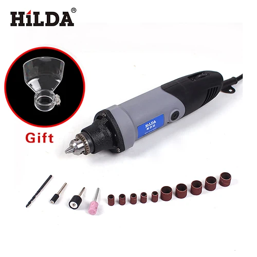 HILDA 400 Вт Мини электрическая дрель с 6 позициями переменной скорости для вращающихся инструментов Dremel с цветной коробкой, Упаковочная мини-машина - Цвет: KSDM  1