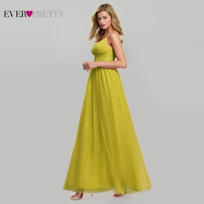 Пикантные вечерние платья Ever Pretty A-Line v-образным вырезом спагетти с высоким разрезом женские вечерние платья Robe De Soiree Lange Jurk