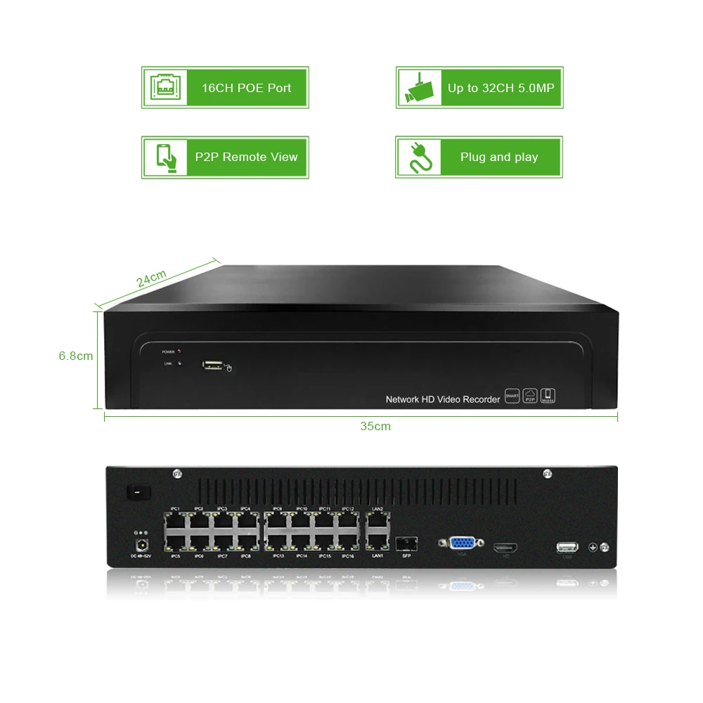 16ch 5MP POE Комплект H.265 система видеонаблюдения до 32ch NVR Поддержка 16ch 4k Наружная водонепроницаемая IP камера видеонаблюдения G. Craftsman