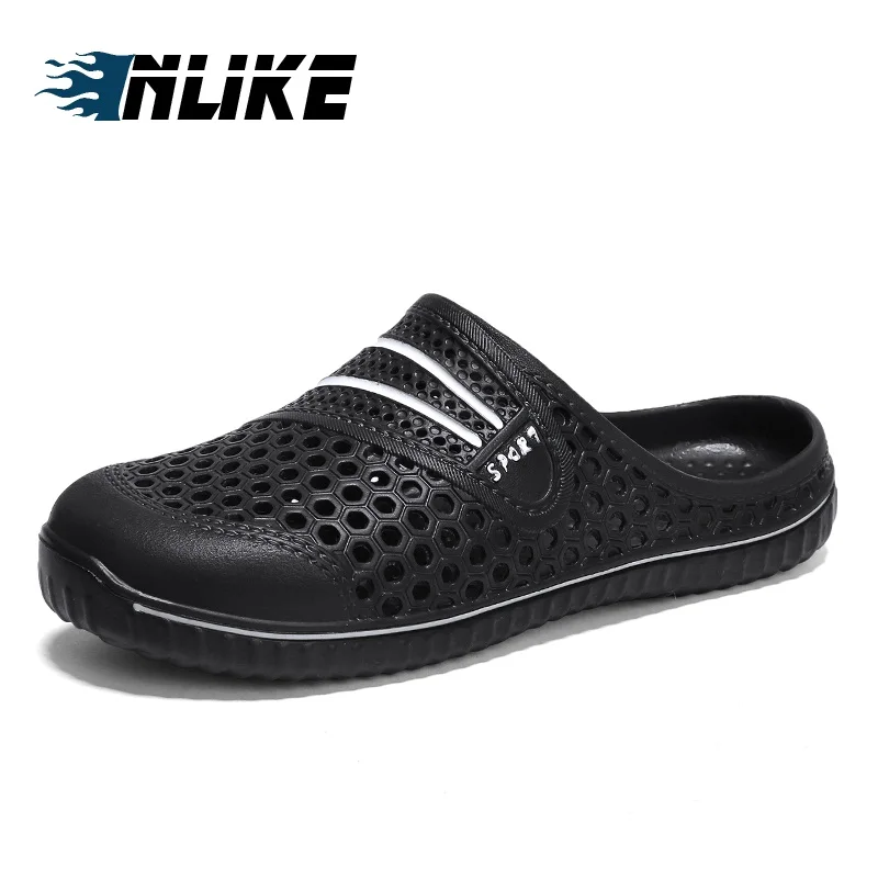 

New Summer Jelly Shoes Men Beach Sandals Hollow Slipper