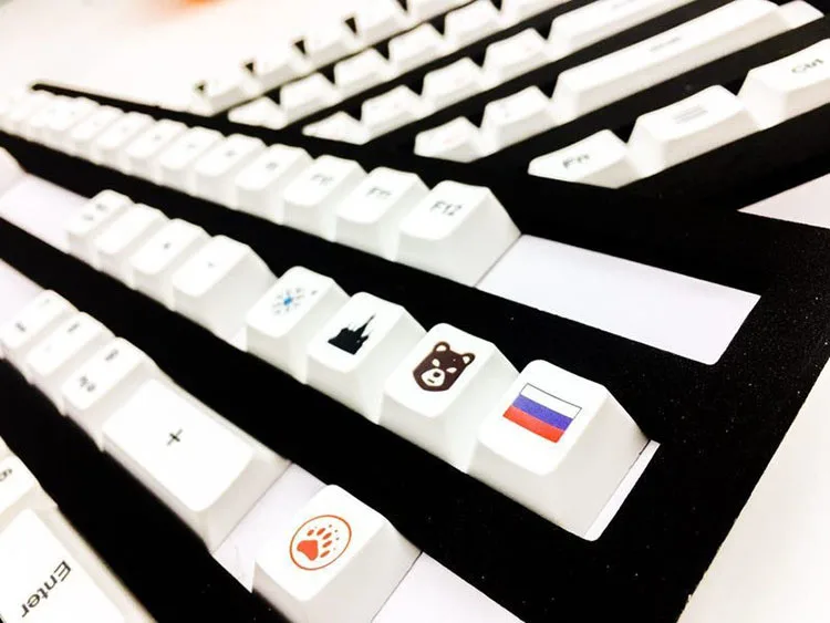 108 ключей/комплект PBT сублимированный краситель ключ Шапки оригинальные