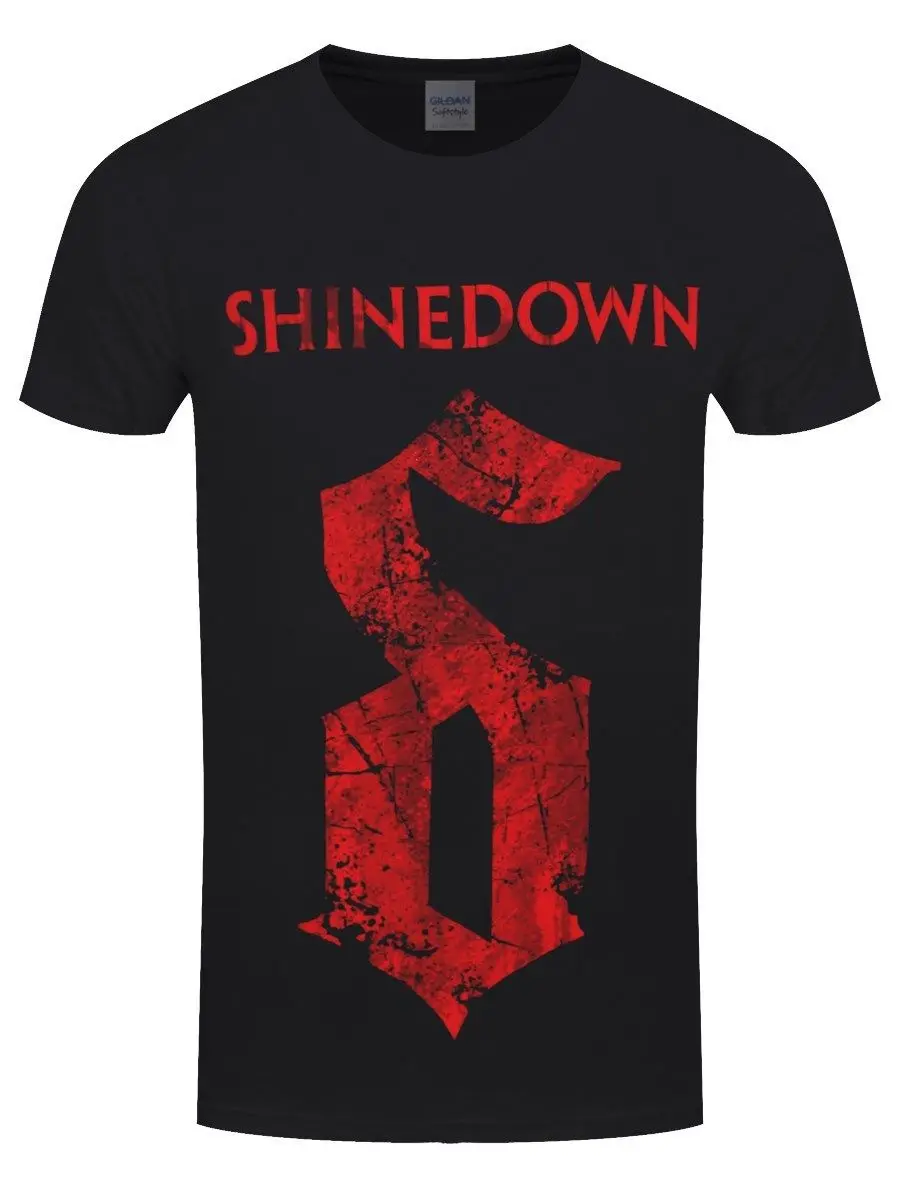 

Shinedown Herren T Shirt The Voices schwarz Printed Men T-Shirt Short Sleeve Funny Tee Shirts Round Neck Men Top Tee