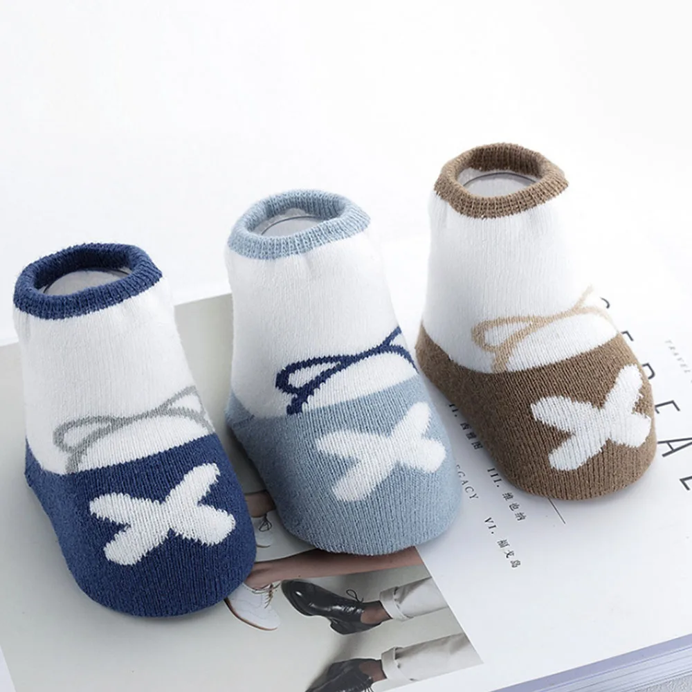 Носки для новорожденных 3 пары носки малышей хлопковые мальчиков и девочек 0-3 лет