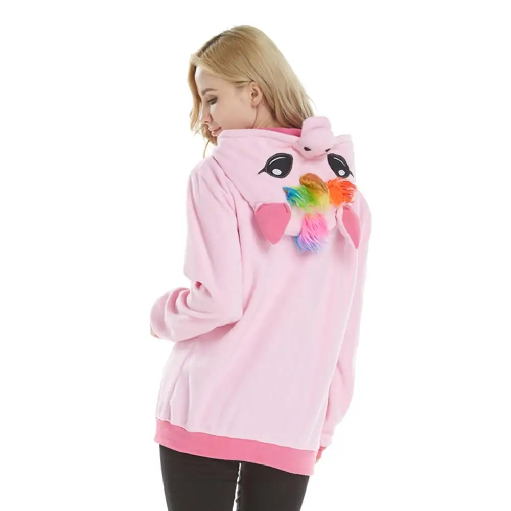 Аниме единорог Пегас небо лошадь свитер с капюшоном куртка Косплэй костюм флиса