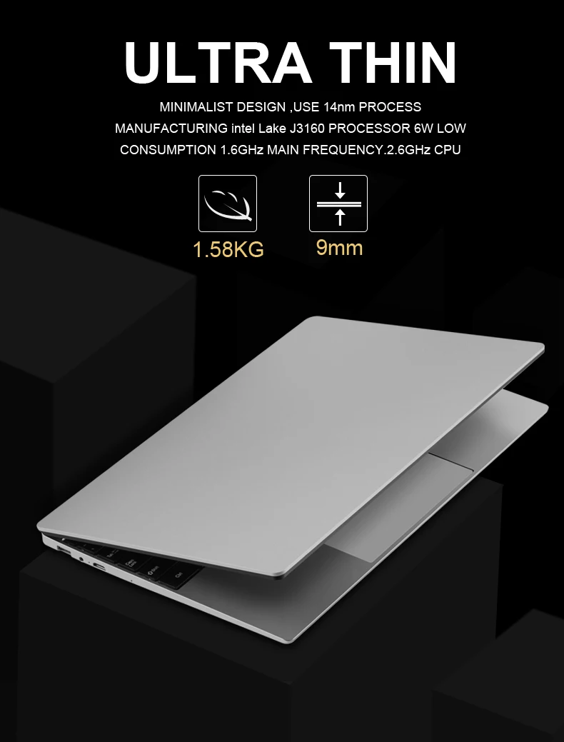 15,6 дюймов 8 ГБ ОЗУ 256 ГБ SSD жесткий диск ноутбук с цифровой клавиатурой ноутбук компьютер Intel J3160 четырехъядерный win10 OS ips ультрабук