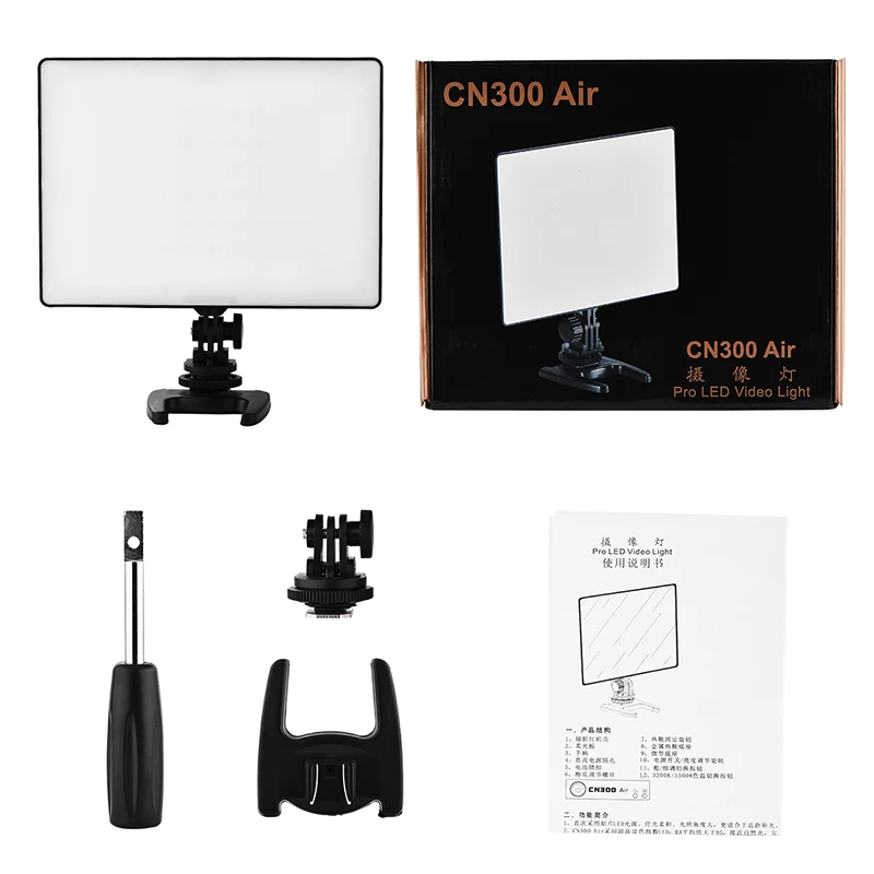 Новый CN300 Air Led Видео свет 5500K ультра тонкий на панели камеры для Canon Nikon Sony Panasonic|led