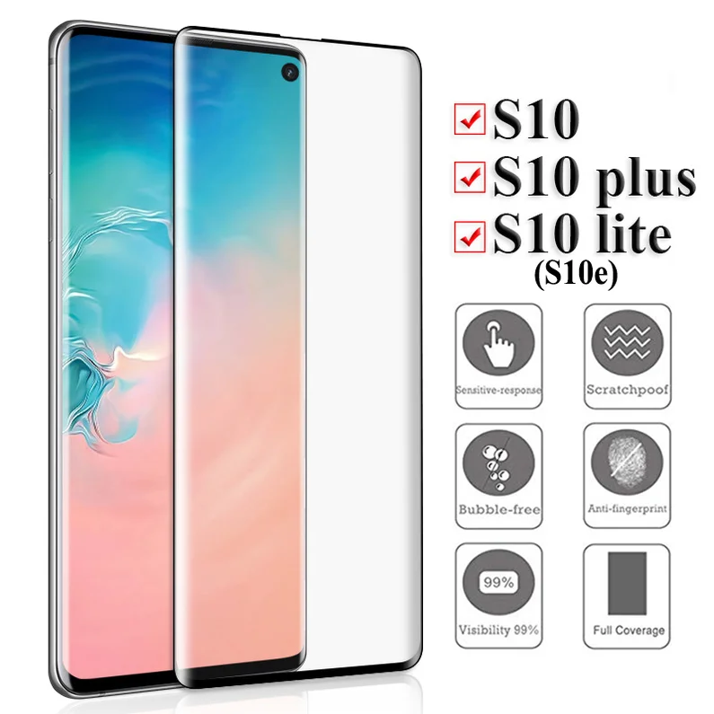 Закаленное стекло для Samsung Galaxy S6 S7 S8 S9 Edge S10 Plus 3D полное покрытие защита экрана