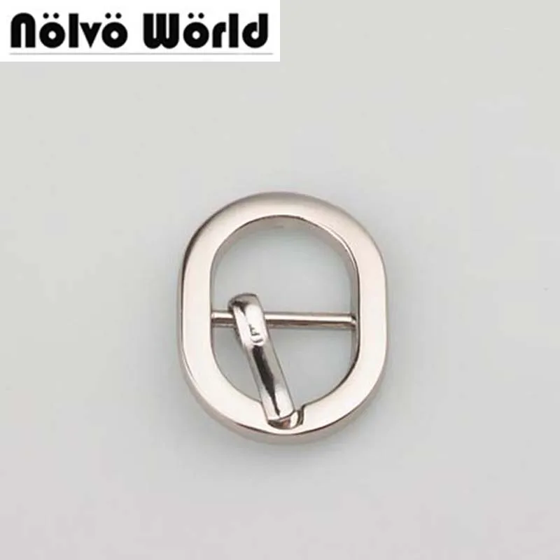 50pcs 15*10mm (5/8&quot) silver high fashion bag shoes hats strapping metal buckle small oval single adjusted pin belt buckles ring | Багаж и
