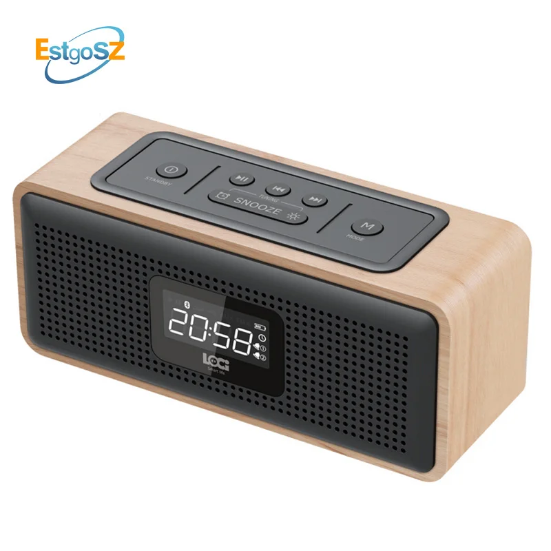 EStgoSZ Ретро деревянный радиоприемник Bluetooth динамик сабвуфер FM поддержка