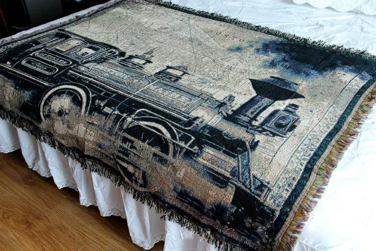 Винтаж гобелен хлопок одеяло домашнее украшение диван для отдыха крышка пианино