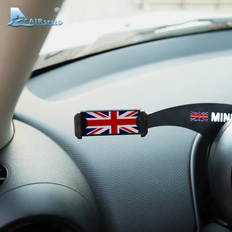 airspeed for mini cooper f60 countryman accessories union jack bracket car phone holder steering wheel rear phone mobile mount free global shipping