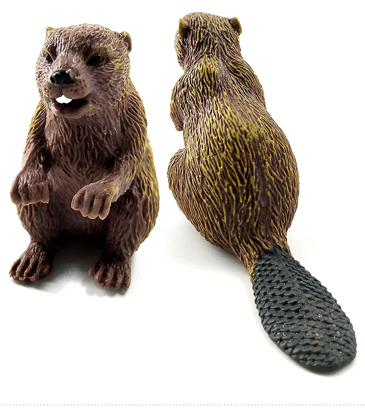 Моделирование леса диких животных модель один кусок Барсук Росомаха Anteater Beaver Bear фигурка ПВХ игрушка фигурка подарок для детей