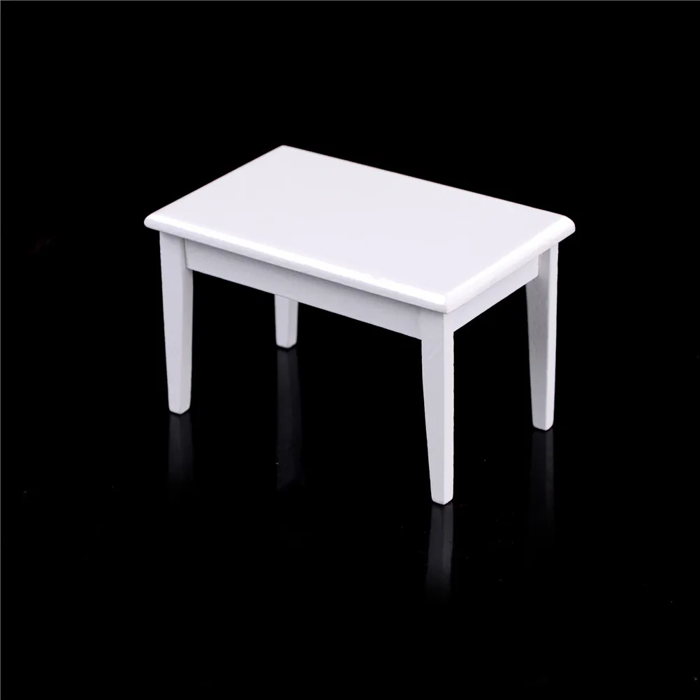 5Pcs/set 1/12 Scale Miniature Wooden Dining Chair Table Furniture Set For Doll house Kitchen Food Toys | Игрушки и хобби