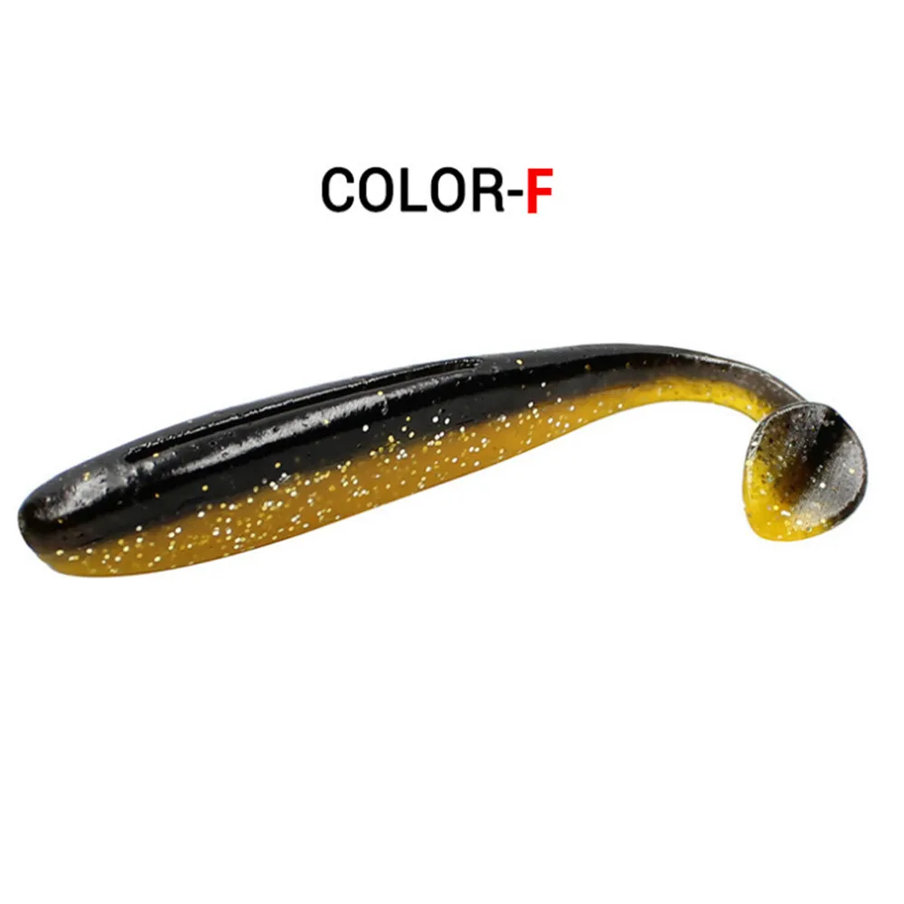 F 6PCS/Lot 9cm 3.5g Wobblers Fishing Lures Easy Shiner Jig Swimbait Silicone Soft Lure Artificial Double Color Bait For Bass Carp - Цвет: F