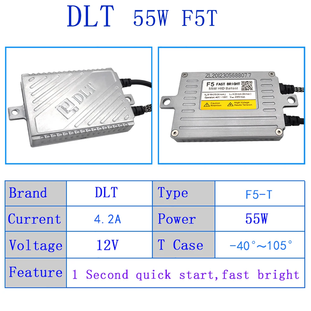 SKYJOYCE 1 пара 2018 Новинка 55 Вт Быстрый Яркий DLT F5T HID балласт для H1 H3 H7 H11 hid комплект