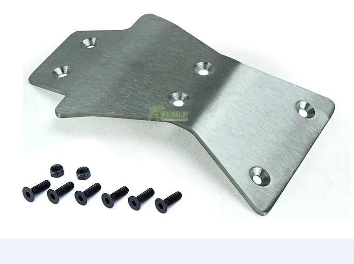 

Stainless Front Bottom Steel Plate Reinforcing Protection Plate Chassis Shield Plate Fit for 1/5 Losi 5ive T Rovan LT KMX2