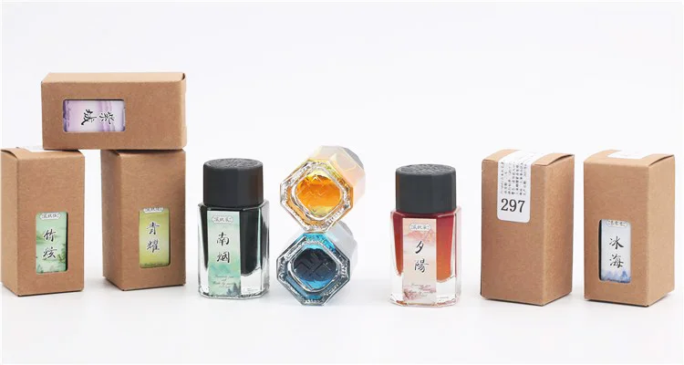 Penbbs чернила уникальный Цвет чернила с Золотое питание, перьевой ручки чернилами, корпус с двухрядным расположением выводов чернила 15 мл./шт