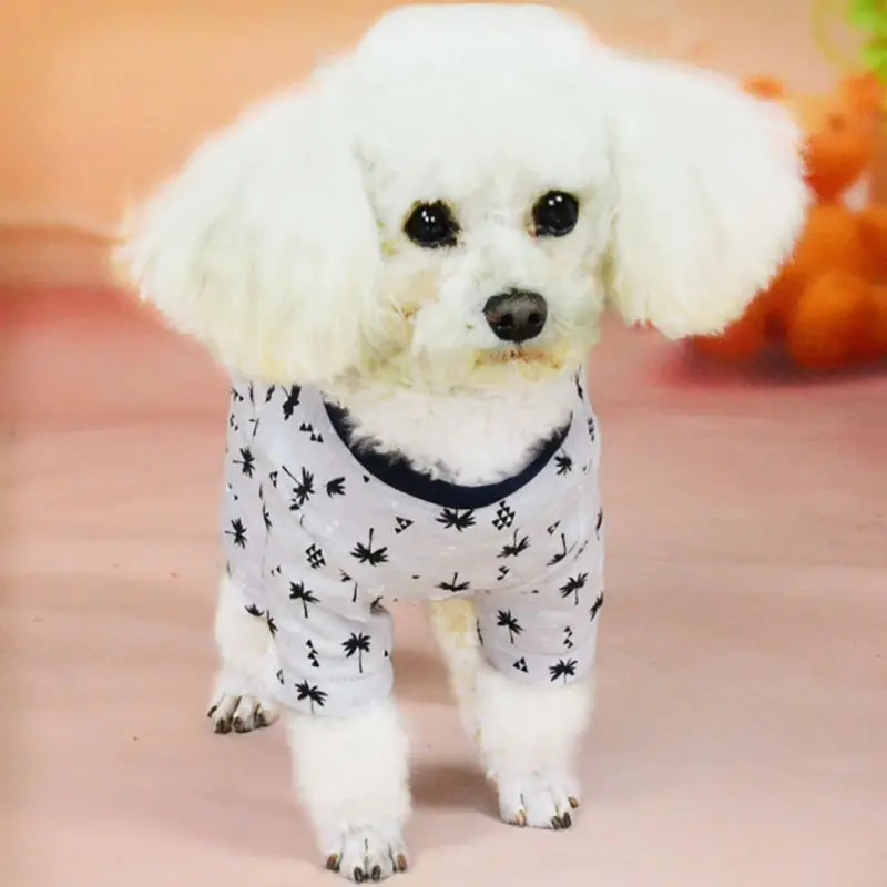 Пижамы для собак пижамы в полоску куртки кошек одежда домашних животных с