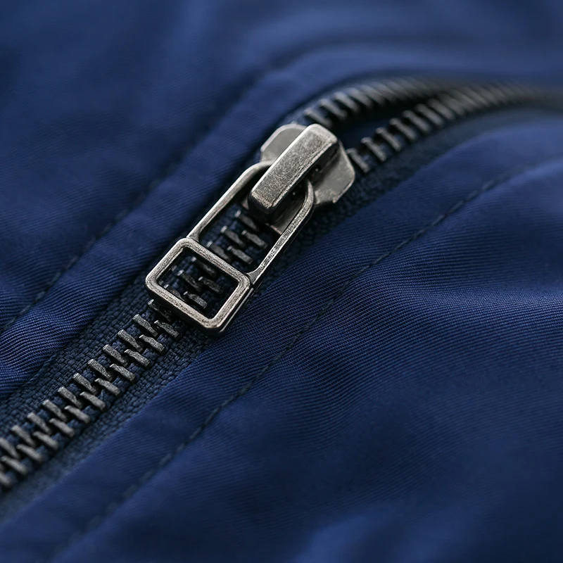 Markless бренд Демисезонный Slim Fit Бейсбол куртка Темно-синие Куртки Для мужчин, Цвет модная повседневная куртка 7204