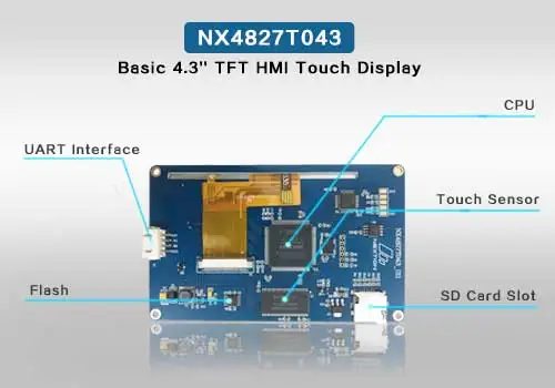 Nextion NX4827T043-4," TFT lcd интеллектуальный сенсорный дисплей лучшее решение для замены традиционного lcd и светодиодный Nixie трубки