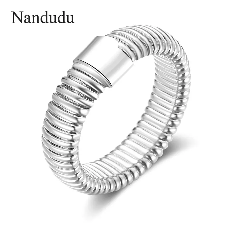 Nandudu 2 цвета модные медные металлические кольца для женщин Современный модный