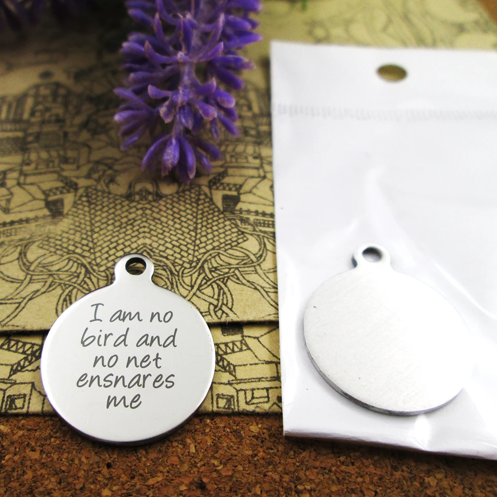 Подвески из нержавеющей стали для ожерелья подвески Я не птица и сеть 20 шт больше