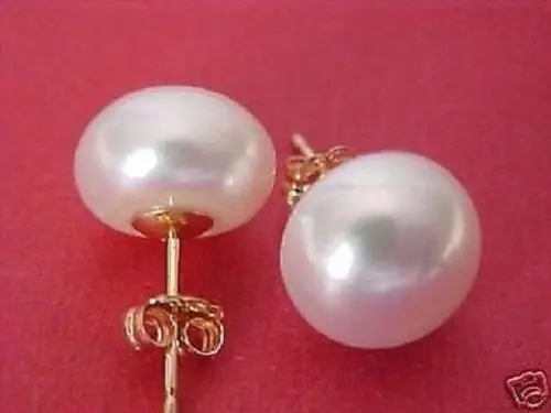 

new very perfect AAA+++ 10-11mm natural south sea white pearl earrings