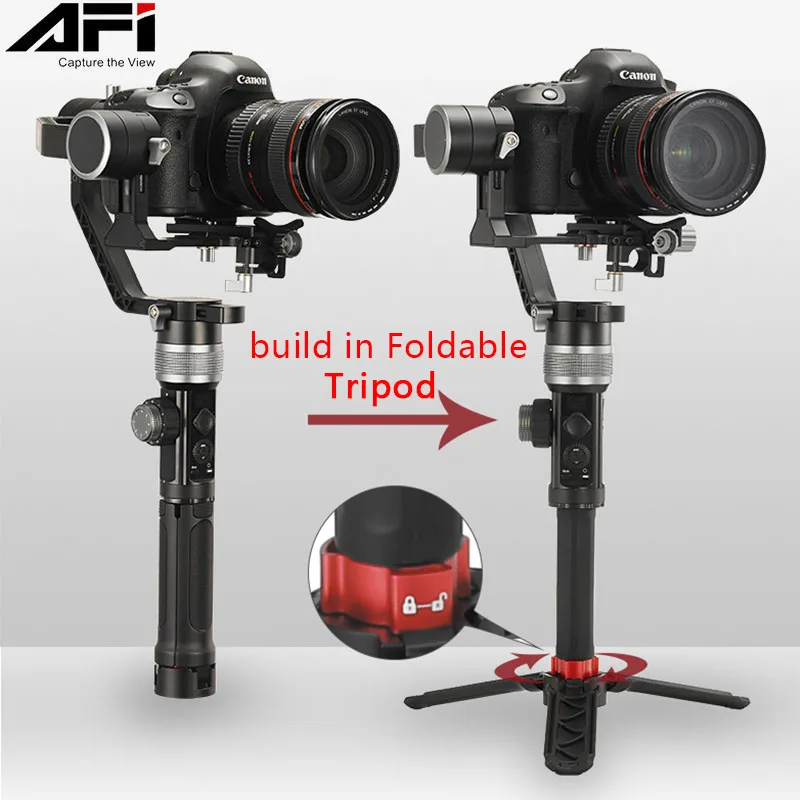 AFI D3 Стабилизатор камеры Gimbal Soporte ручные Gimbals 3 осевой видео устойчивый для DSLR Canon D5