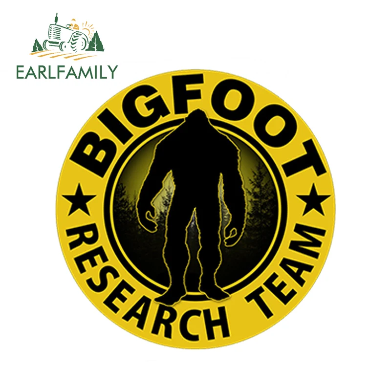 EARLFAMILY 13 см x Стайлинг автомобиля стикер Bigfoot исследовательская команда желтая