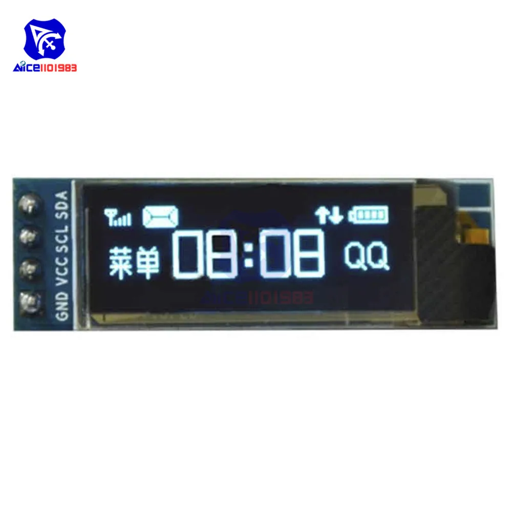 0,91 дюймов SSD1306 I2C межсоединений интегральных схем Интерфейс серийный синий 128x32 OLED ЖК-дисплей Дисплей зарядная Модульная плата ЖК-дисплей Экран для Arduino