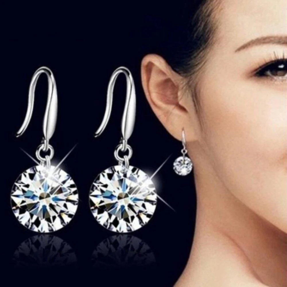 Модные женские серебряные серьги гвоздики с кубическим цирконием ААА маленькие