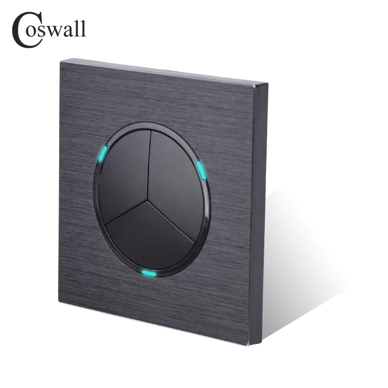 Coswall 3 комплекта 1 способ случайный щелчок вкл/выкл настенный выключатель света со
