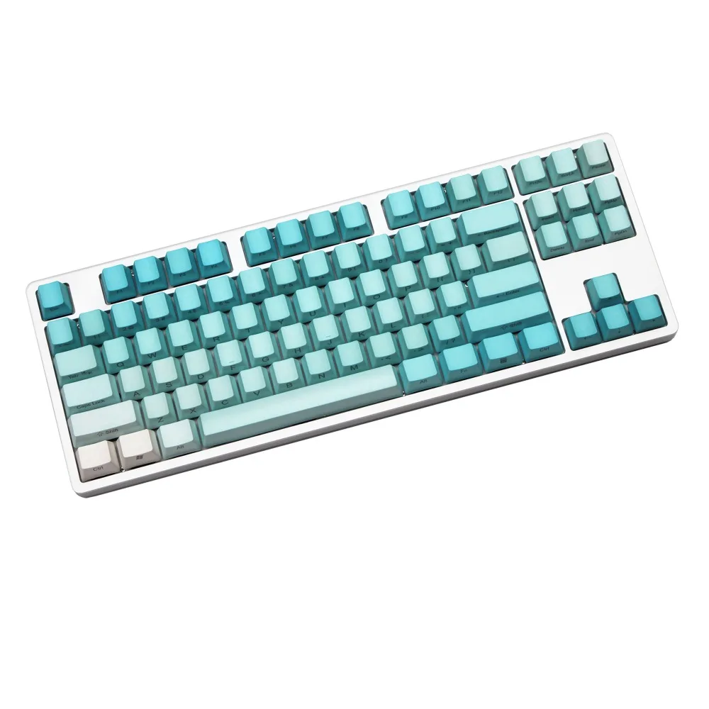 Градиентный цвет PBT keycaps OEM 87 ключ ANSI раскладка MX Переключатель боковая печать механическая клавиатура keycap Keycaps только, не клавиатуры