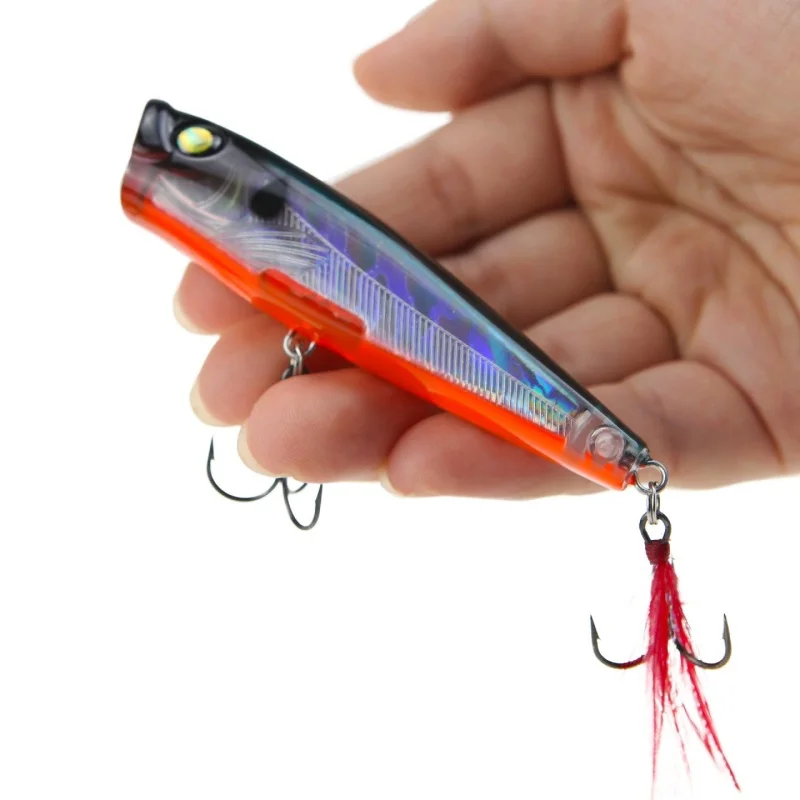 Runature Fishing Top Water Lure Popper Bait 85mm/15g Swim Bait Trout Fishing Carp Bait Floating Popper Fishing Lures Bait