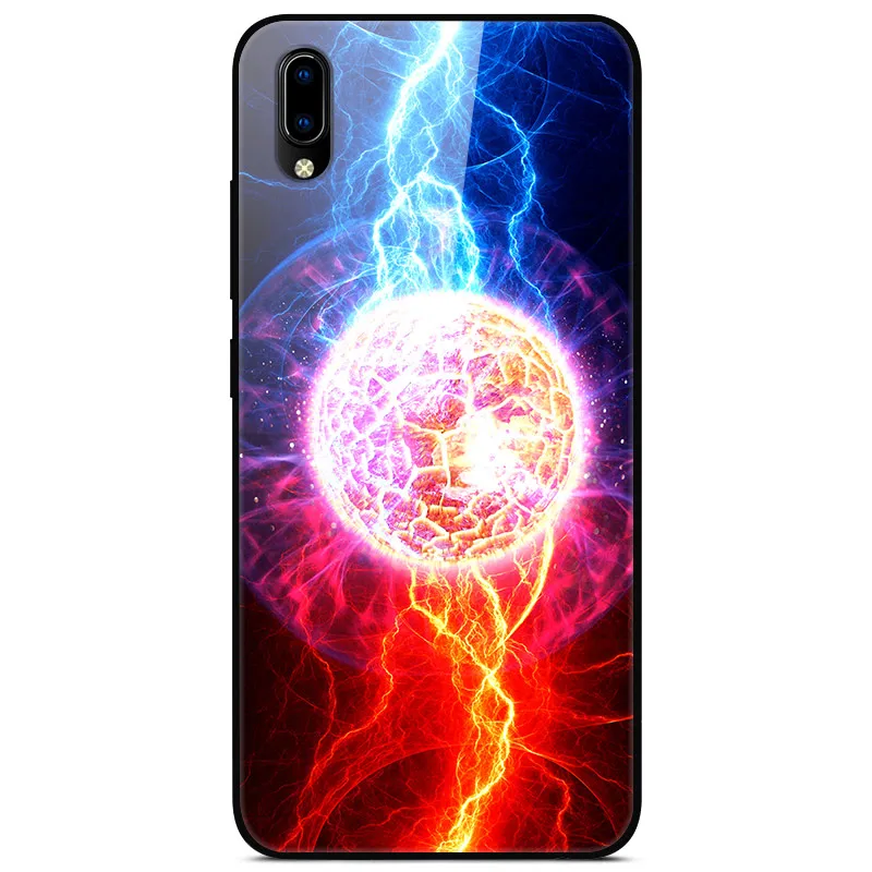 F для VIVO Y91C чехол VIVOY91C стеклянный жесткий чехол для телефона для VIVO Y91i чехол VIVO Y91 C мягкий бампер чехол закаленное для Vivo Y93 Y 93 - Цвет: 28