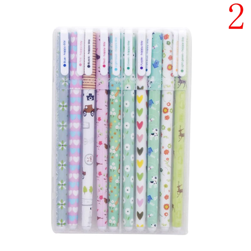 N2 10PCS 6/10 шт. милые мини письма для мальчиков и девочек офисные школьные канцелярские принадлежности Kawaii гелевые карандаши набор цветных чернильных ручек - Цвет: N2 10PCS