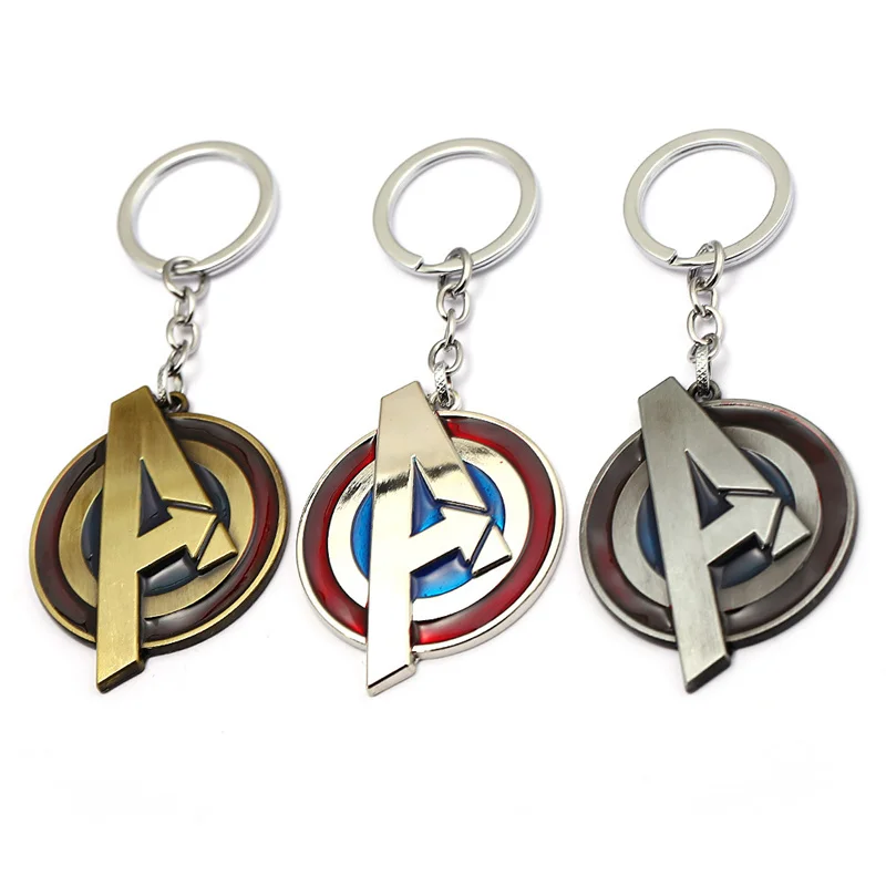New Captain America Letter A keychain Avengers 3 Infinity War Shield Metal Pendant key Chains Charm Gifts Movie Jewelry Thonas | Украшения