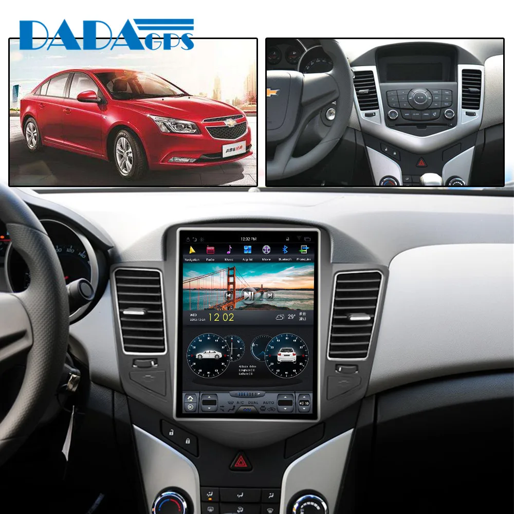 Автомобильный мультимедийный радиоплеер 10 4 дюйма в стиле Tesla Android 7 1 для CHEVROLET CRUZE