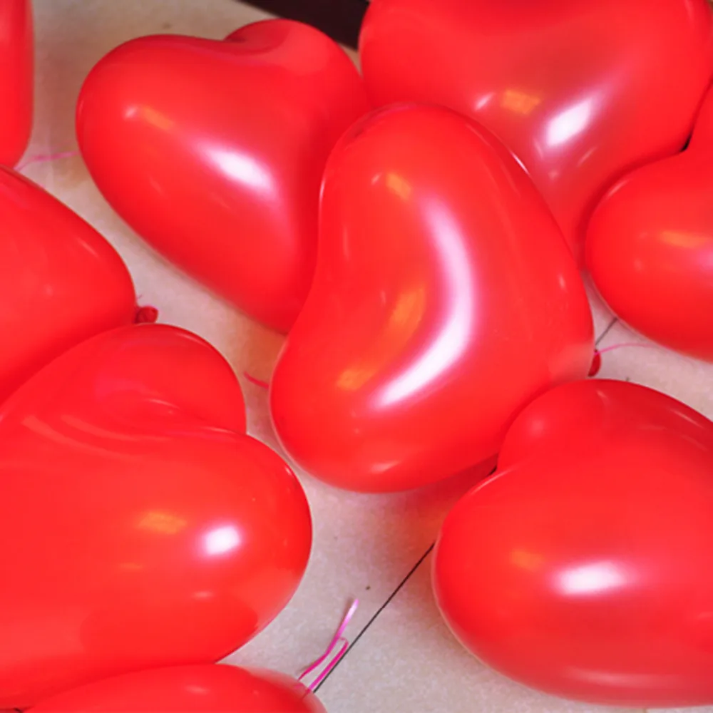Латексные воздушные шары с красным сердечком 10 шт./лот разные цвета 12 дюймов