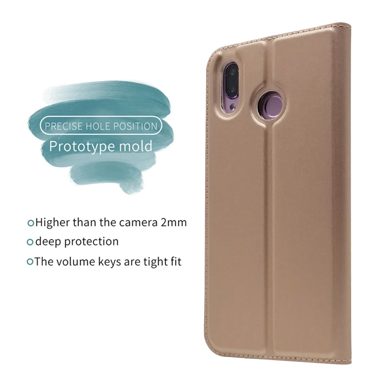 Чехол-книжка для Huawei Honor Play флип-чехол из мягкой искусственной кожи с подставкой и