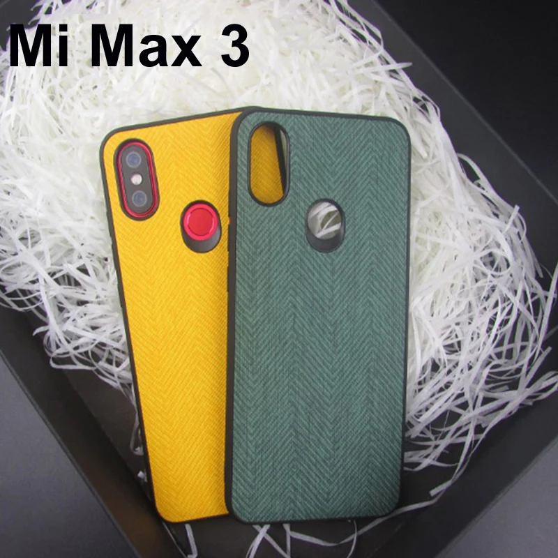 Модный чехол зеленого цвета для xiaomi mi Max 3 тканевый кожаный Max3 тканевые кожаные