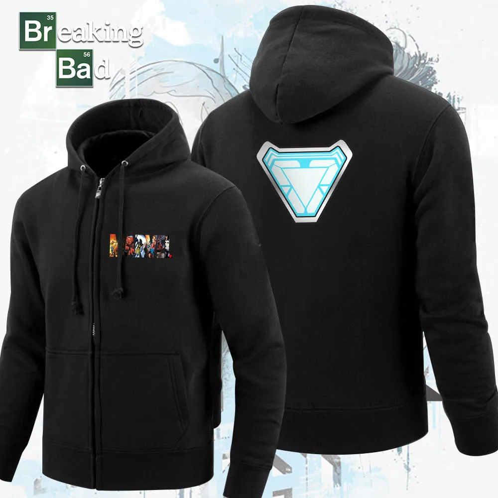 Giancomics Горячая Marvel Comics Crewnecks Толстовка свитер верхняя одежда Теплый черный зимний