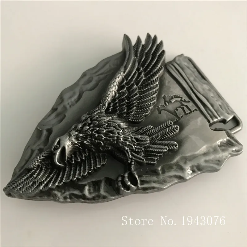 Retail New Style 3D Silver Flying Eagle Men's Metal Belt Buckles With Fashion Man Woman Jeans accessories For 4cm Wide | Дом и сад