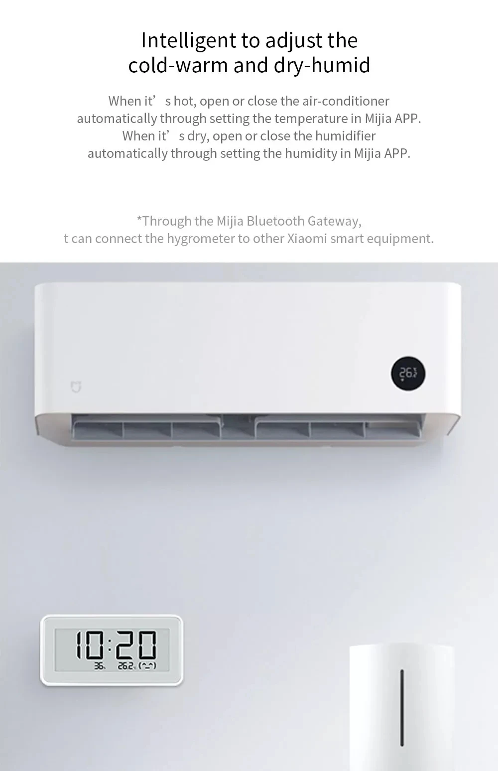 Xiaomi Mijia BT4.0 беспроводные умные электрические цифровые часы для помещений и улицы, гигрометр, термометр, ЖК-измерительные приборы для измерения температуры