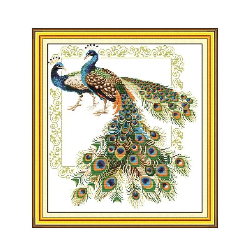 Lucky Peacock Joy Sunday набор крестиков с животным принтом 11 14CT DIY ручной работы наборы