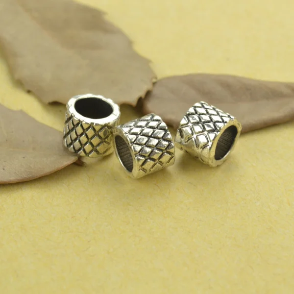 

Бусины из цинкового сплава, 15 шт., для самостоятельной сборки, европейские металлические бусины с большими отверстиями, подходят для брасле...