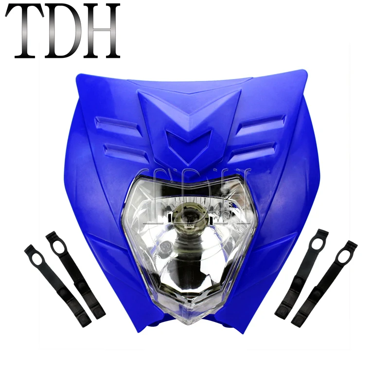 Синий Dirt Pit Bike мотоциклы фара для KLX XR CRF DRZ KLR голый велосипед головной свет