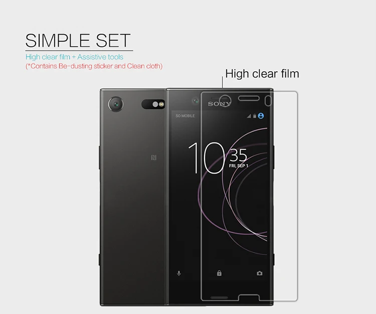 2 шт./лот для sony xperia xz1 компактная Защитная пленка для экрана NILLKIN Кристально Чистая матовая защитная пленка для xperia xz1 compact - Цвет: 2pcs High clear film